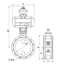 D671J氣動襯膠法蘭蝶閥