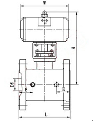 BQ641F氣動(dòng)保溫球閥尺寸圖